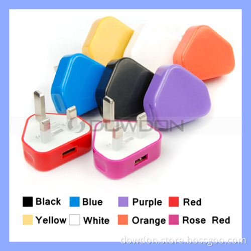 UK 3pin Plug USB Power Adapter Wall Charger for iPhone 6/5/5s/5c